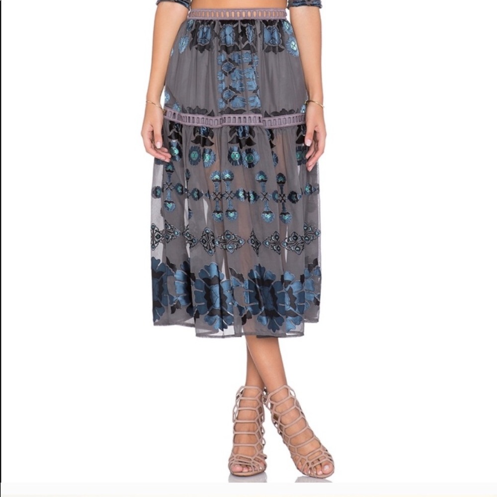 For Love & Lemons Barcelona Midi Skirt